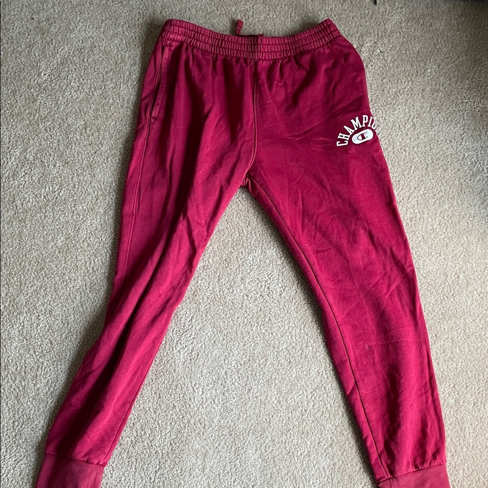 Champion Men’s Red Sweatpant Joggers